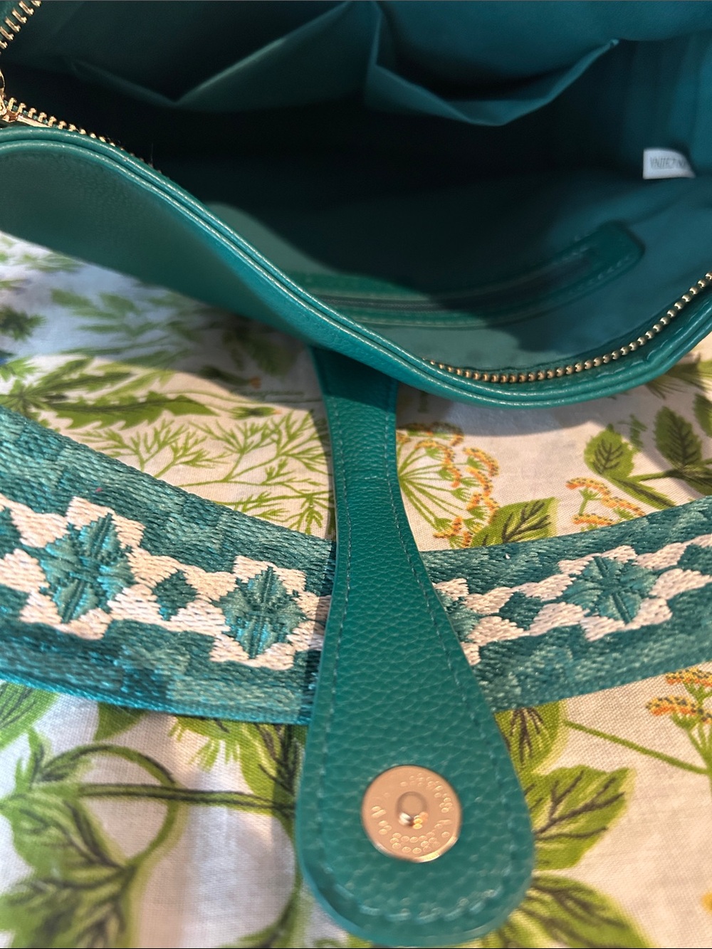 Ah-dorned Teal purse. - Picture 4 of 12